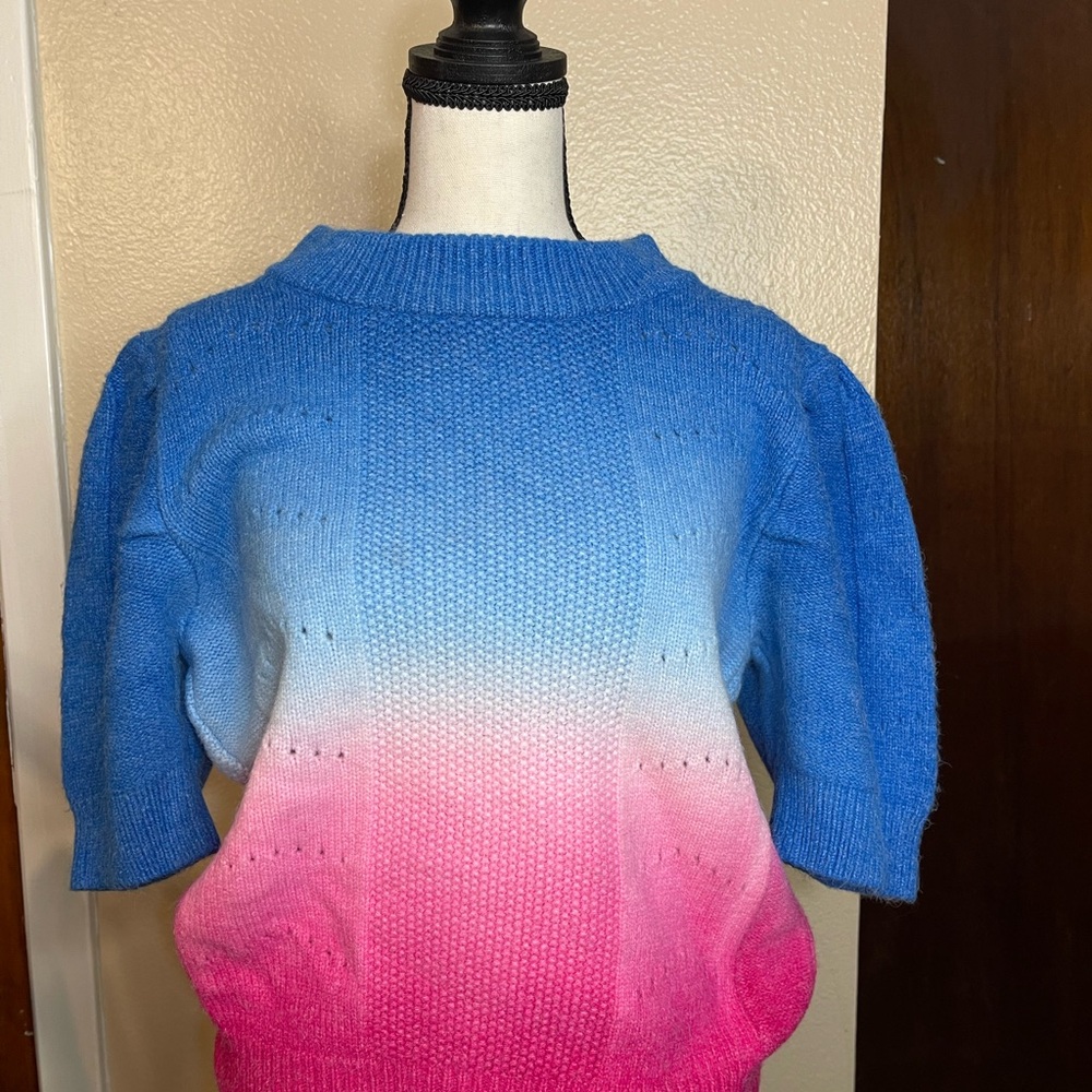 English Factory Blue and Pink Ombre Sweater